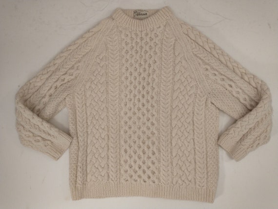 Alana Hand Knit Irish Vintage 90s Sweater Traditi… - image 6