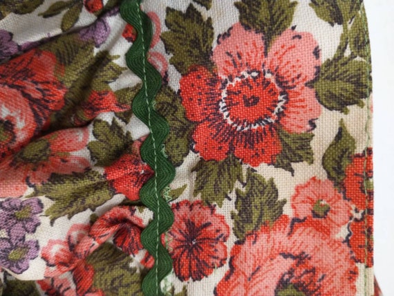 Seventies Floral Print Maxi Skirt Handmade Bright… - image 8
