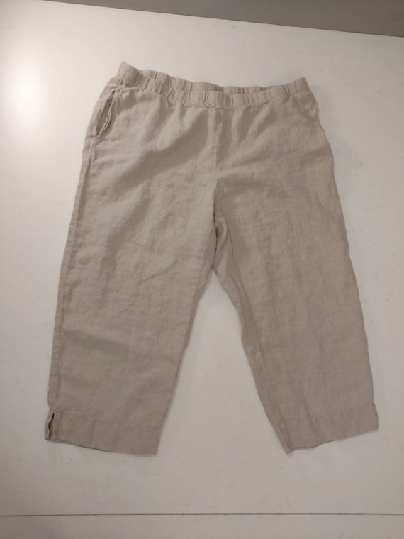Linen Pants Natural Color by J Jill 
