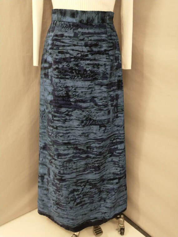 Handmade Velvet Maxi Skirt Vintage Quality 80s Ve… - image 2