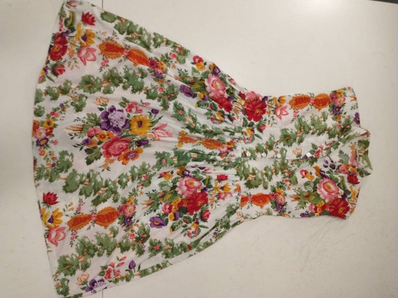 Feminine  Floral Dress Vintage 80's Feminine Slee… - image 7