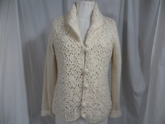 Angora cardigan best sale ivory