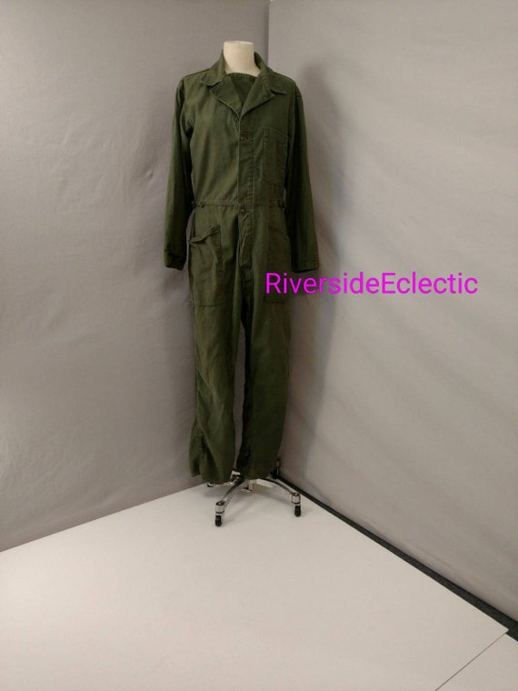 Vintage Drab Coverall Authentic Military Workwear 