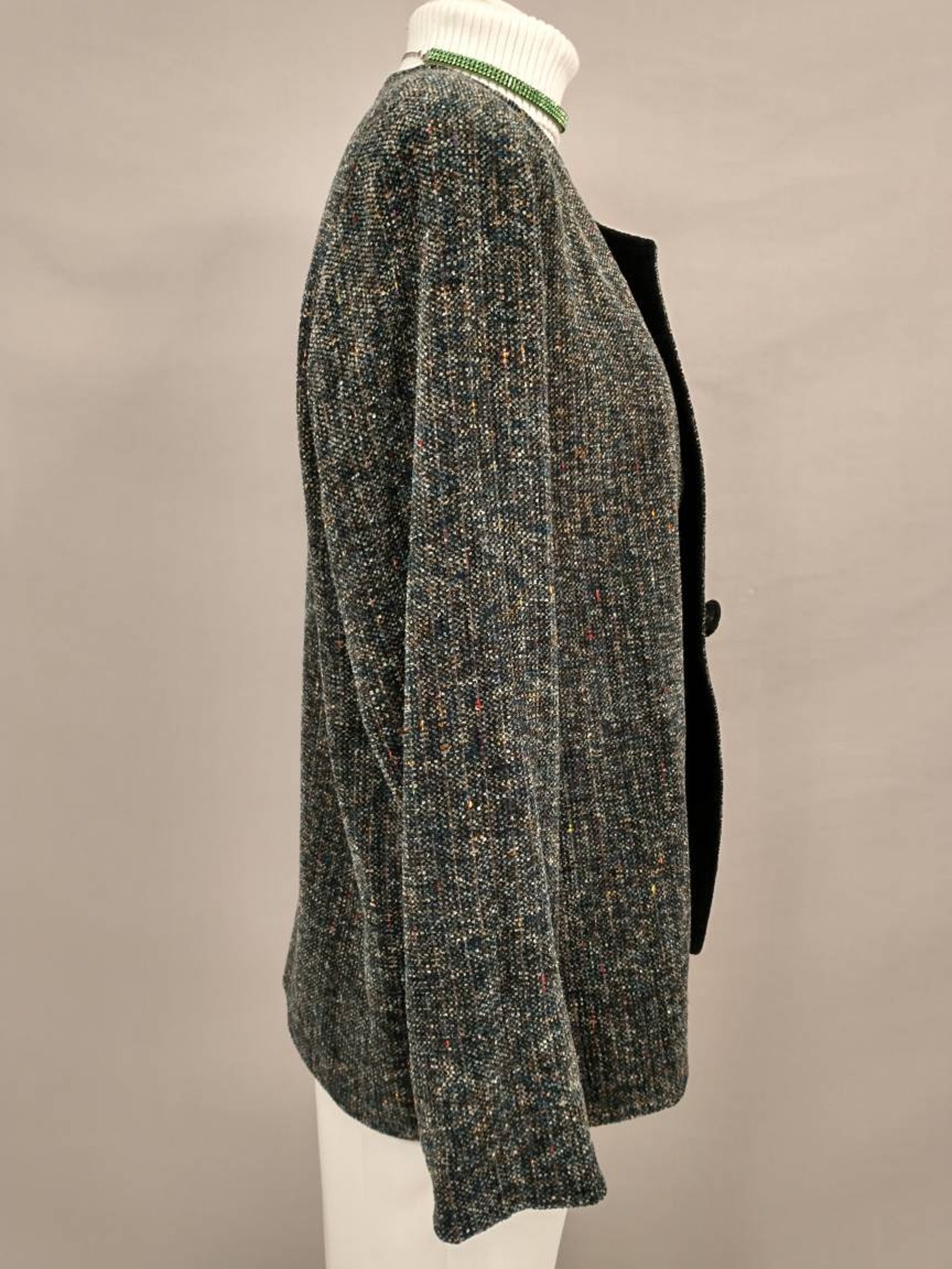 Silk Chenille Jacket by Bibi Stein Handwoven Vintage Unique | Etsy
