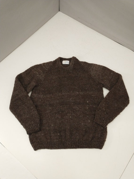 Hand Knit Romney Wool Sweater Traditional Pullover
