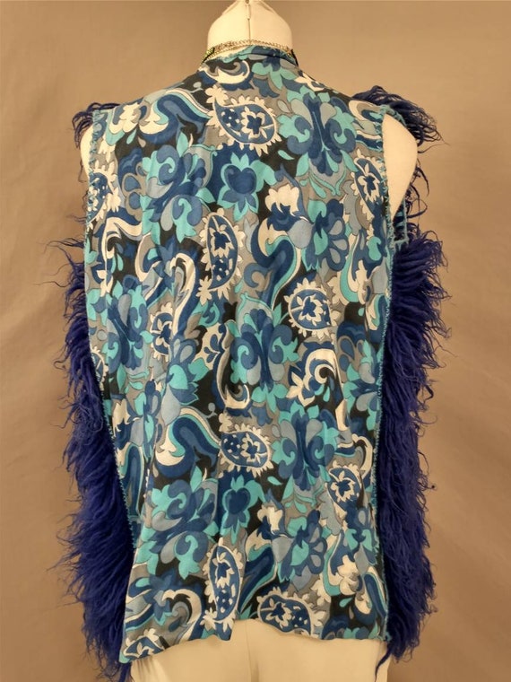 Groovy 60's Handmade Vest Flower Power meets Yarn… - image 4