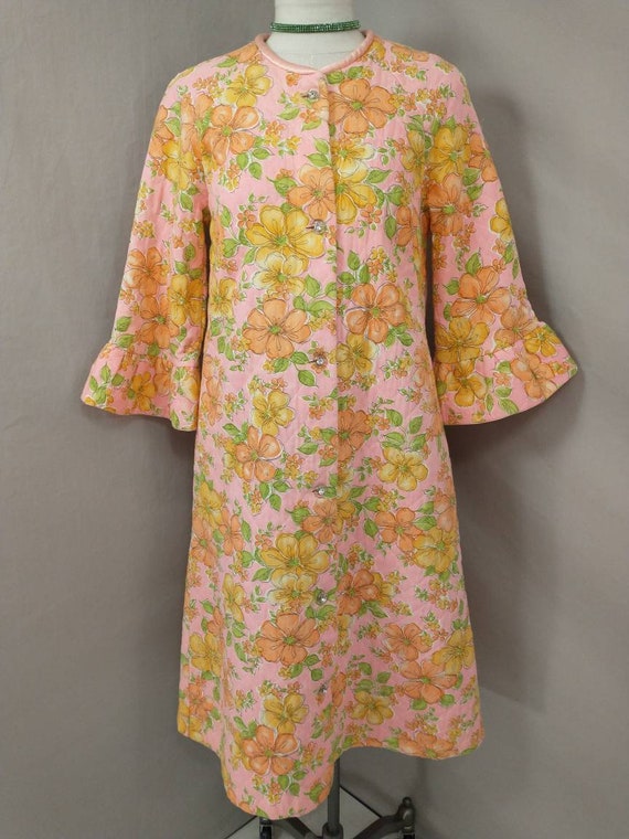 Bright Flower Power Quilted Robe Colorful & Brigh… - image 2