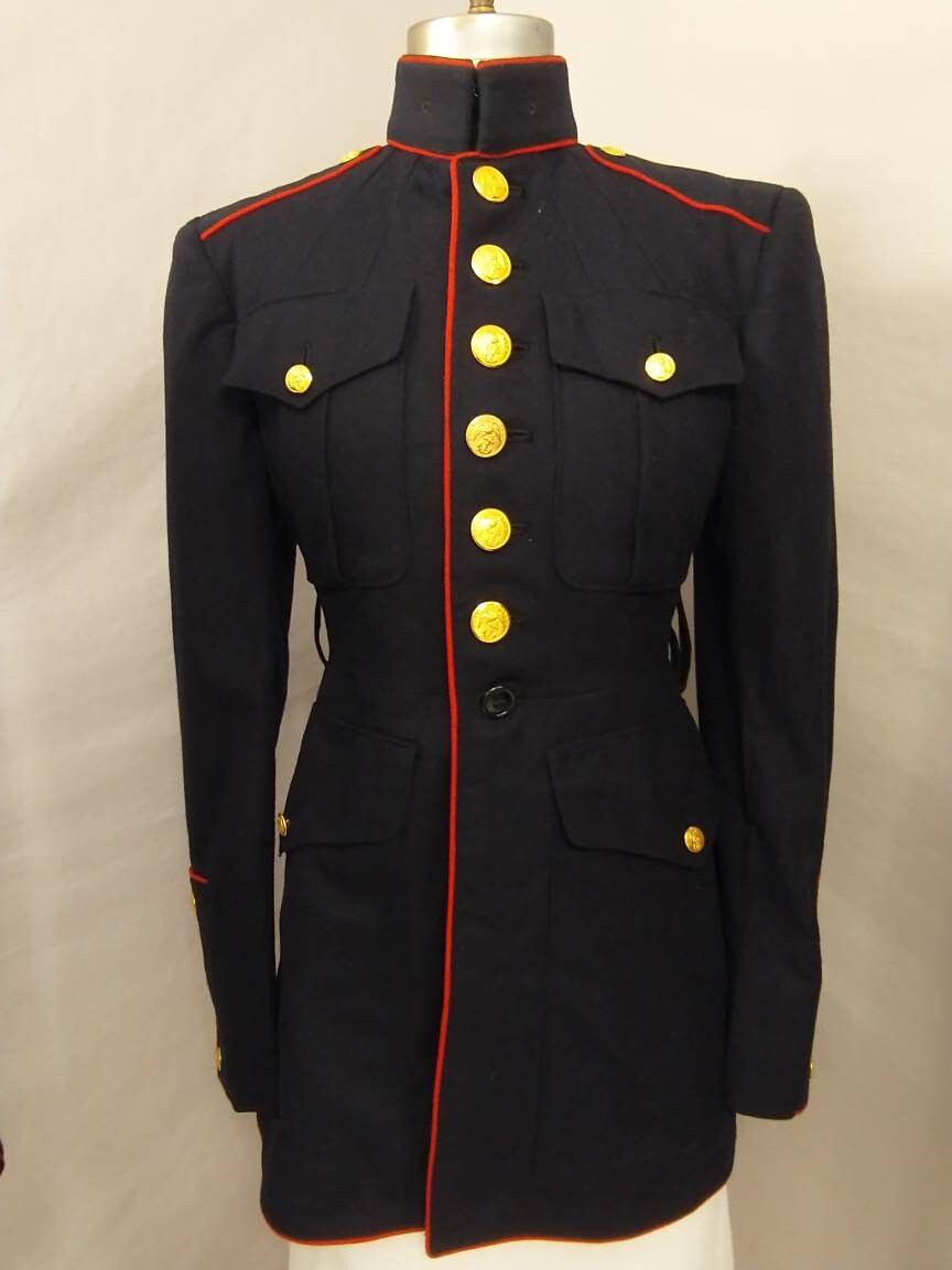 Vintage 1950s USMC Marine Corps Military Wool Formal Dress