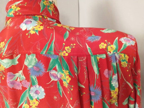 Ungaro Paris Silk Floral Vintage 80's Dress Flowe… - image 6