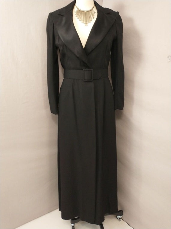 Estevez Tuxedo Dress Vintage 80s Designer Maxi Cl… - image 2