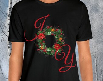 Camiseta de corona alegre / Camiseta de alegría navideña / Top de alegría de temporada / Camisa navideña festiva / Unisex- Camiseta de manga corta Jersey para hombres y mujeres