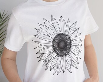 Camisa de girasol radiante: Una declaración de moda floreciente / Camisa floral / Estilo boho chic / Inspirado en el jardín /Unisex - Jersey para hombre y mujer