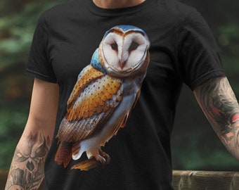 Fly High with a Colorful Barn Owl Shirt - Free Shipping | Colorful Barn Owl T-Shirt | Biology Lovers Gift | Nature Gift | Super Soft Tee