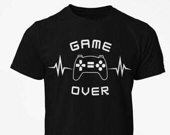 Game Over T-Shirt / Gamer Gift / Gaming Present / Unisex - Men and Woman's Jersey Camiseta de manga corta / Super Soft Tee / Envío gratis