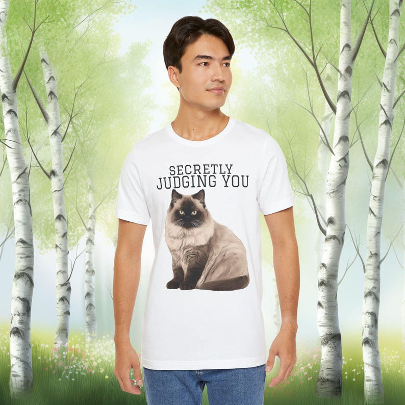 Secretly Judging You Shirt Himalayan Cat Tee Sarcastic Cat Top