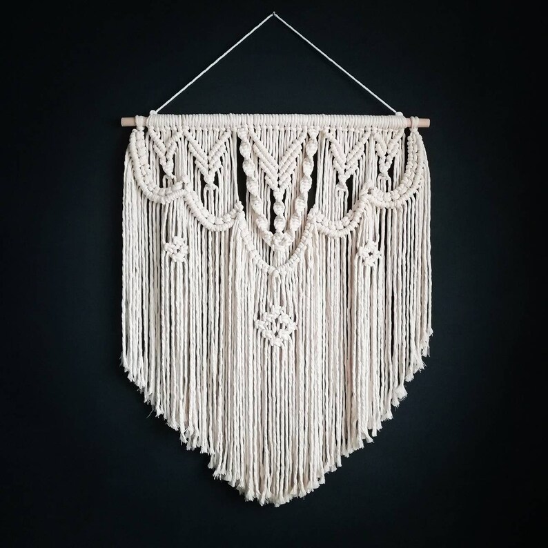 Large macrame wall hanging beach boho and rustic decor Etsy