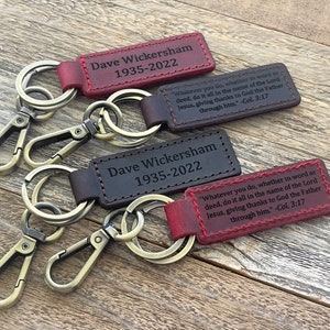 Memorial Gift, Personalized Leather Keychain, Customized Keychain, Custom Leather Keychain, coordinates keychain longitude latitude keychain