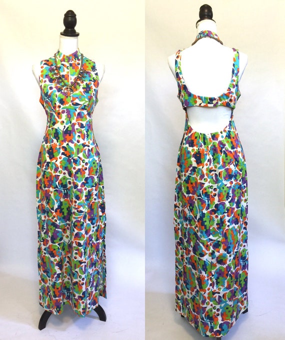 THE EDIE Groovy Pop Art 60s Maxi dress