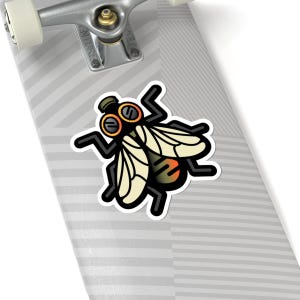 Stickers muraux TOXIC FLY, tatouage rétro et masque à gaz pour mouches domestiques