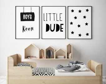 Set of 3 Girls Rule Unicorn Dream Big Pink Prints Nursery Kids Room Wall Art