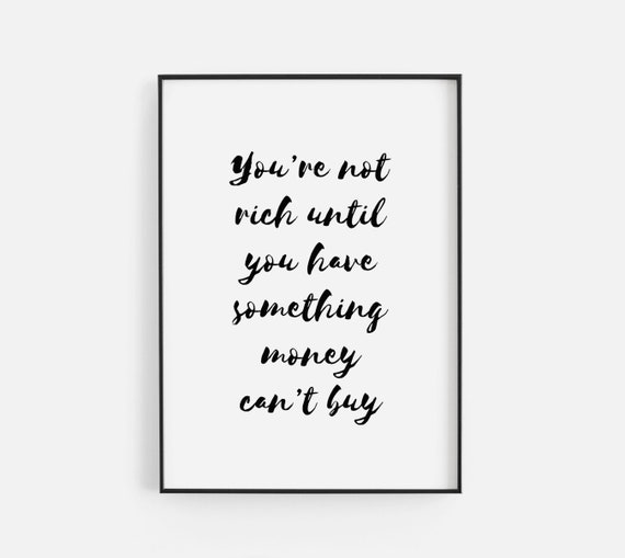 The More You Learn Money Motivational Positive Quote Typography Print Poster