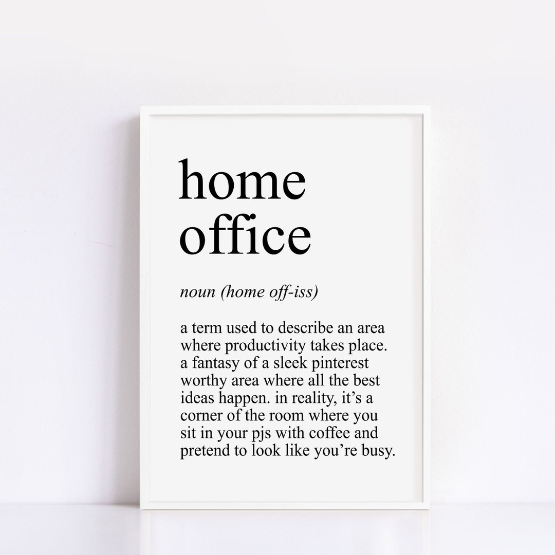 Digital Download Print Home Office Definition Print Etsy UK