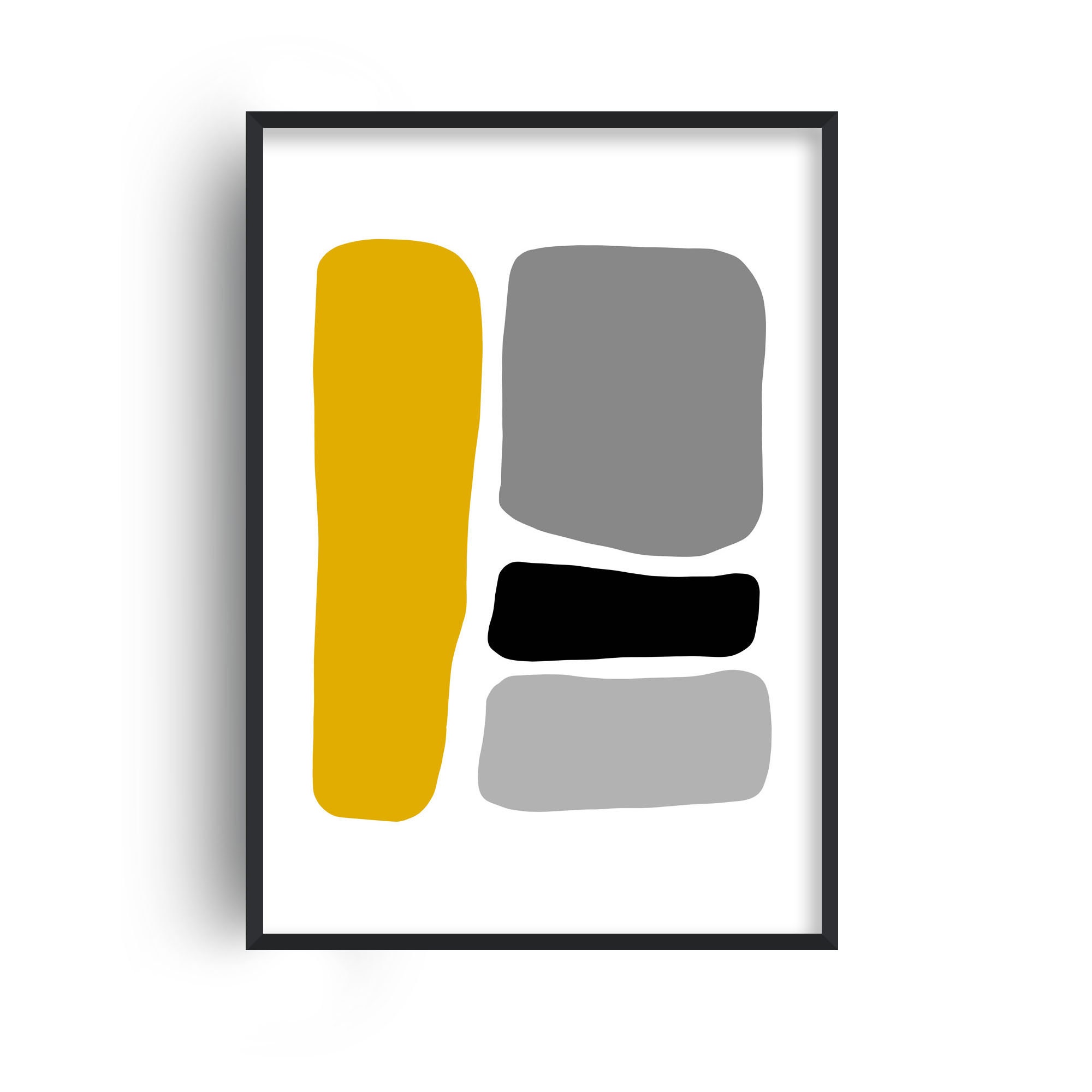 Set of 3 Gallery Wall Art Poster Prints Mustard Yellow Gold Etsy