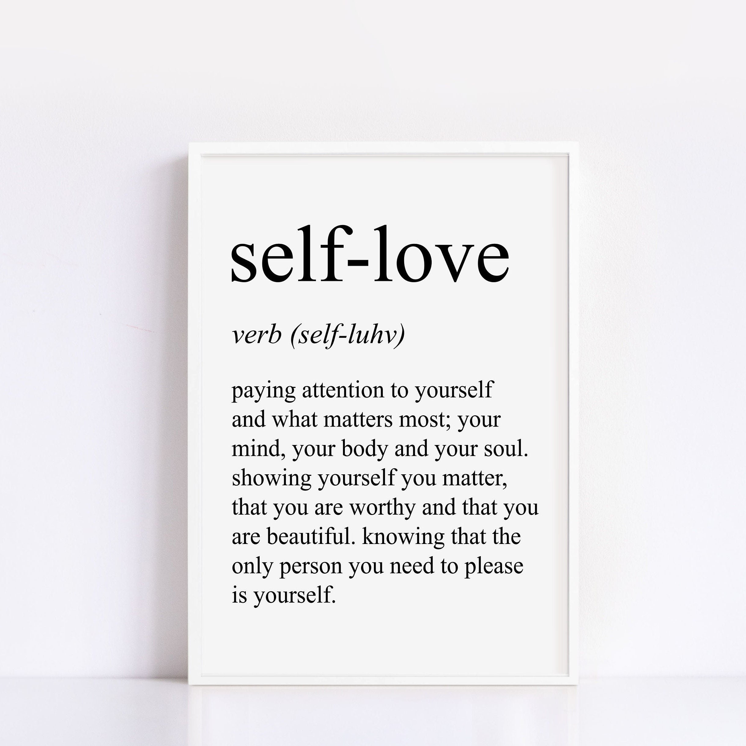 Digital Download Print Self Love Definition Print - Etsy