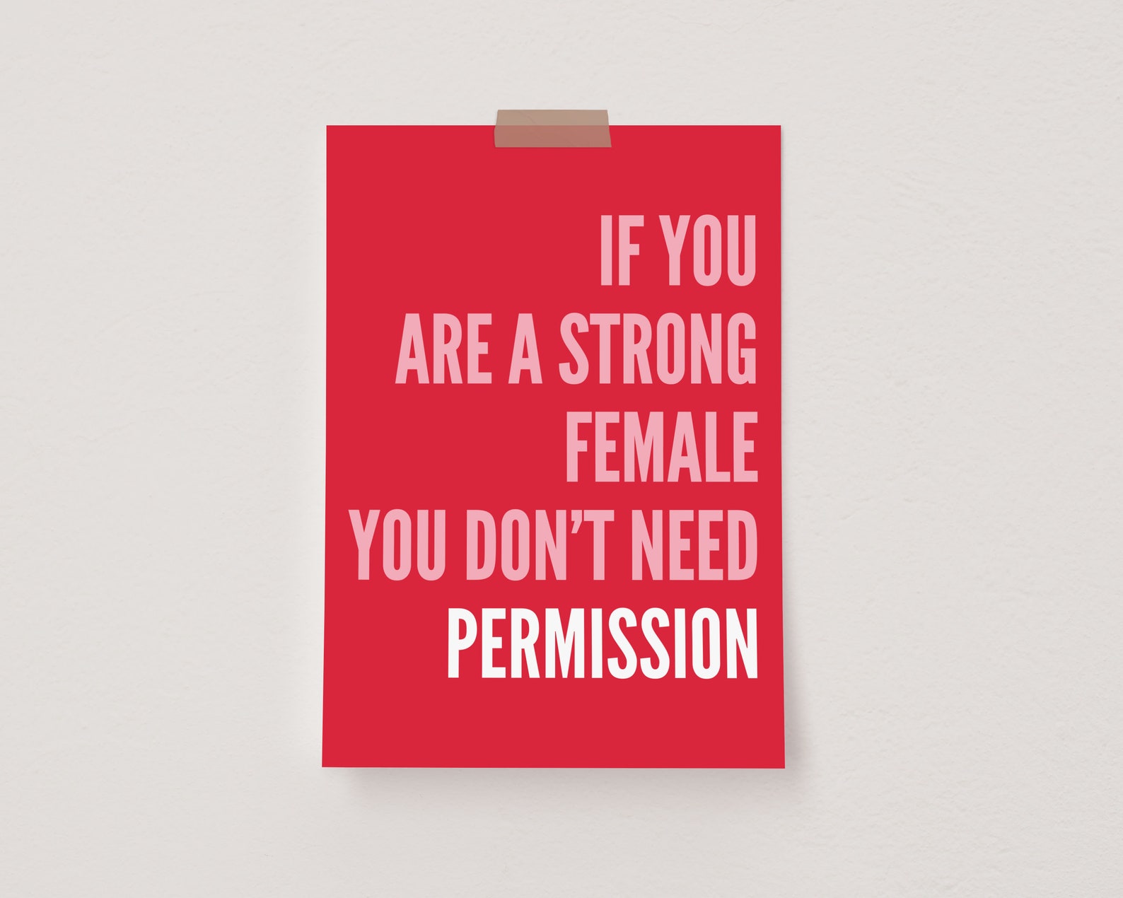 If You Are a Strong Female Song Lyrics Bold MINI Print 7x5 | Etsy