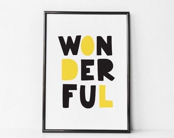 Wonderful Black & Yellow Print