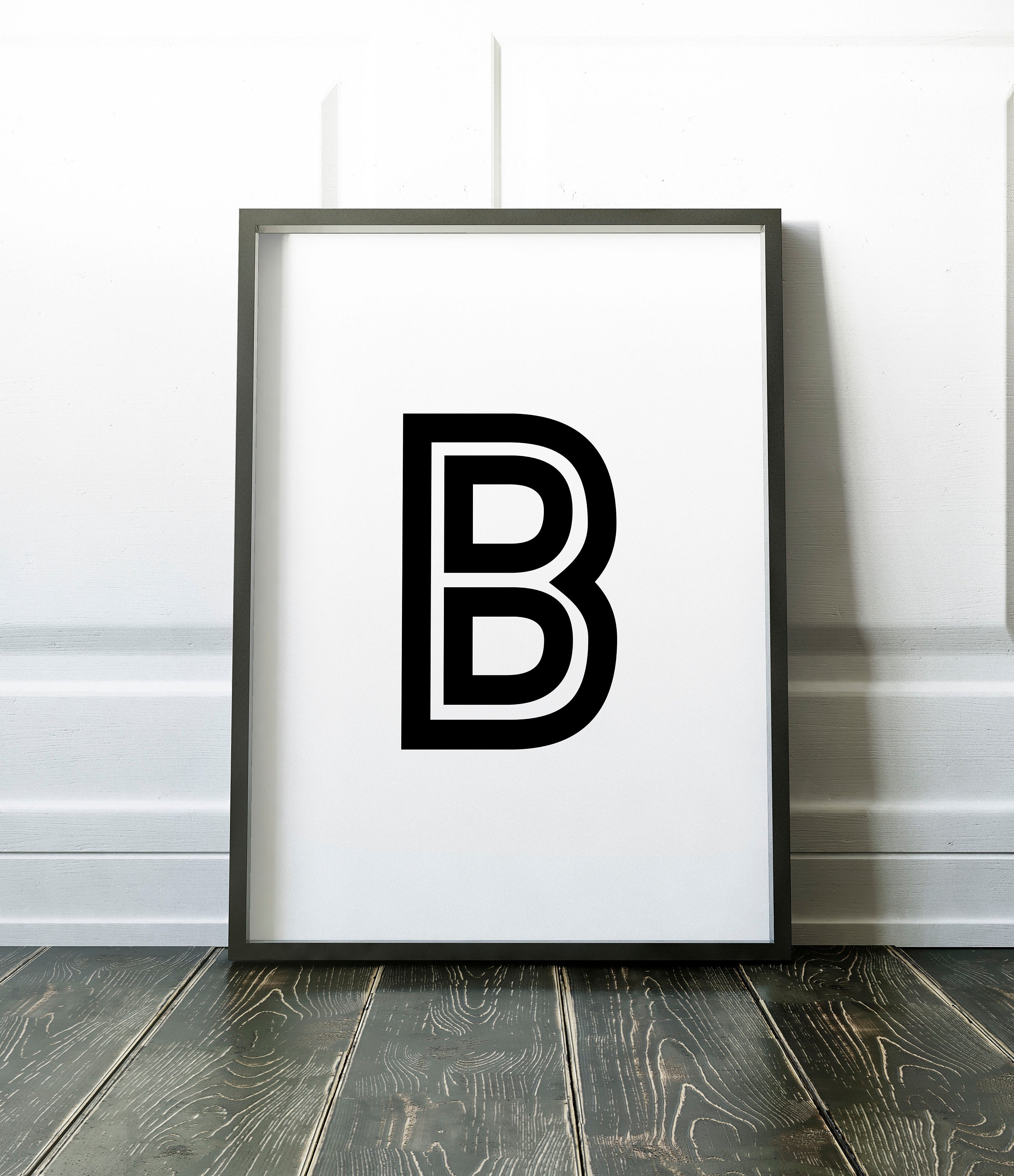 Letter B Personalised Name Print Retro Bold Family Living Room | Etsy