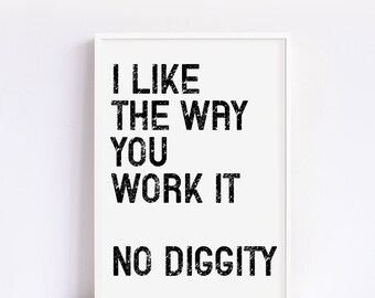 No Diggity Lyrics Etsy France No Diggity Lyrics Etsy France