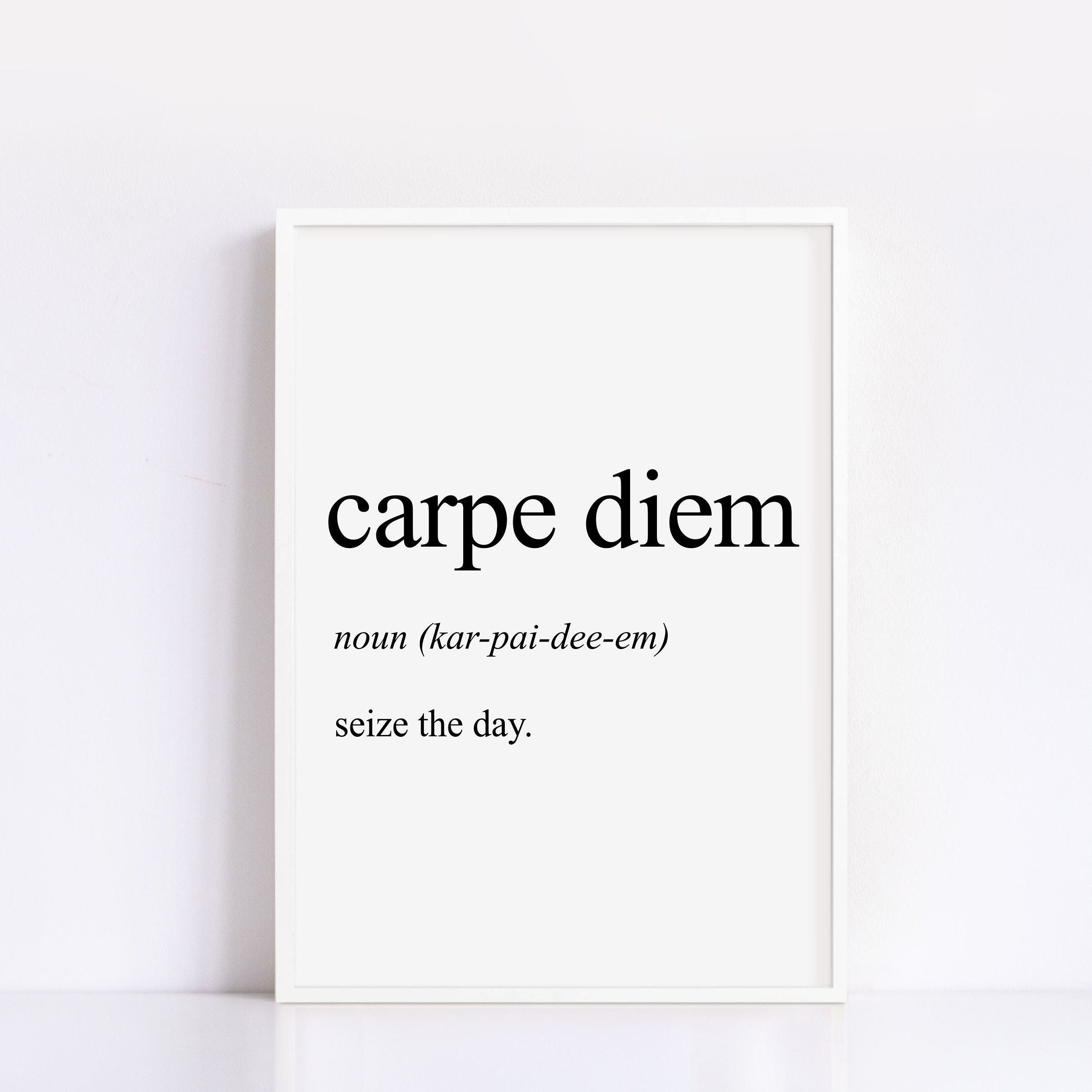 Digital Download Print Carpe Diem Definition Print Printable Wall