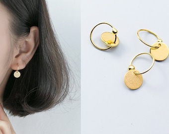 18k Rose Gold Threader Earrings Drop Earrings Real Gold Tassel Threader Earrings for Mother Grandmother Daughter Girlfriend Best Friend