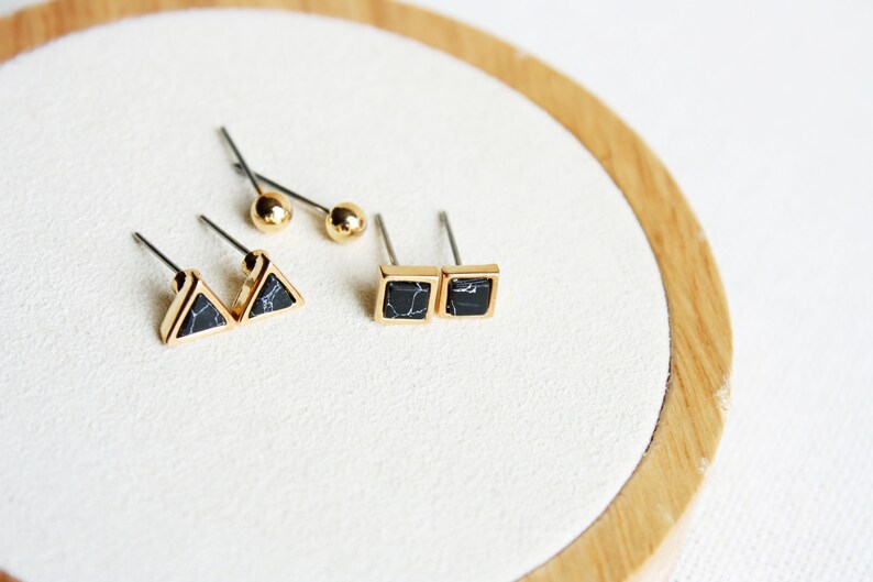 Mix and Match Earring Set Mismatched Stud Earrings Gold Etsy