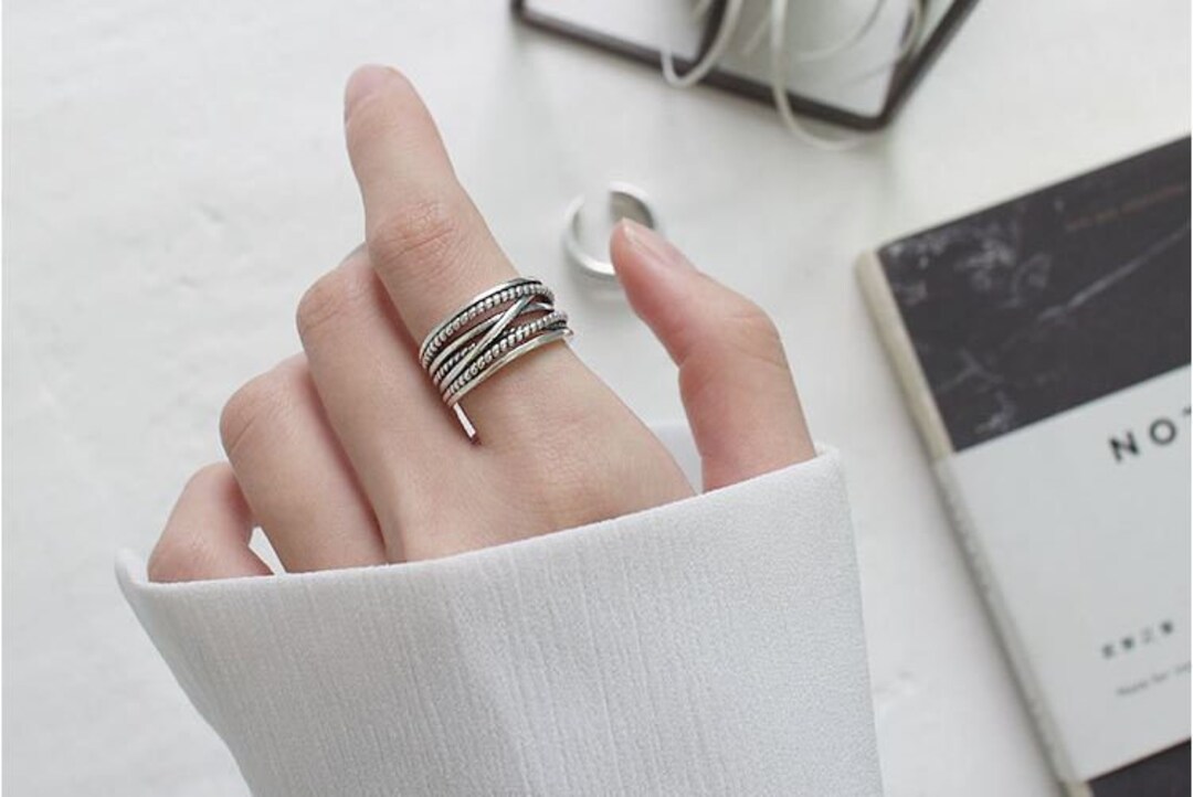 Silver Twist Ring Silver Wraparound Statement Ring - Etsy