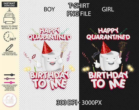 2020 quarantine birthday png sublimation for shirt for boy or girl instant download Il_570xn