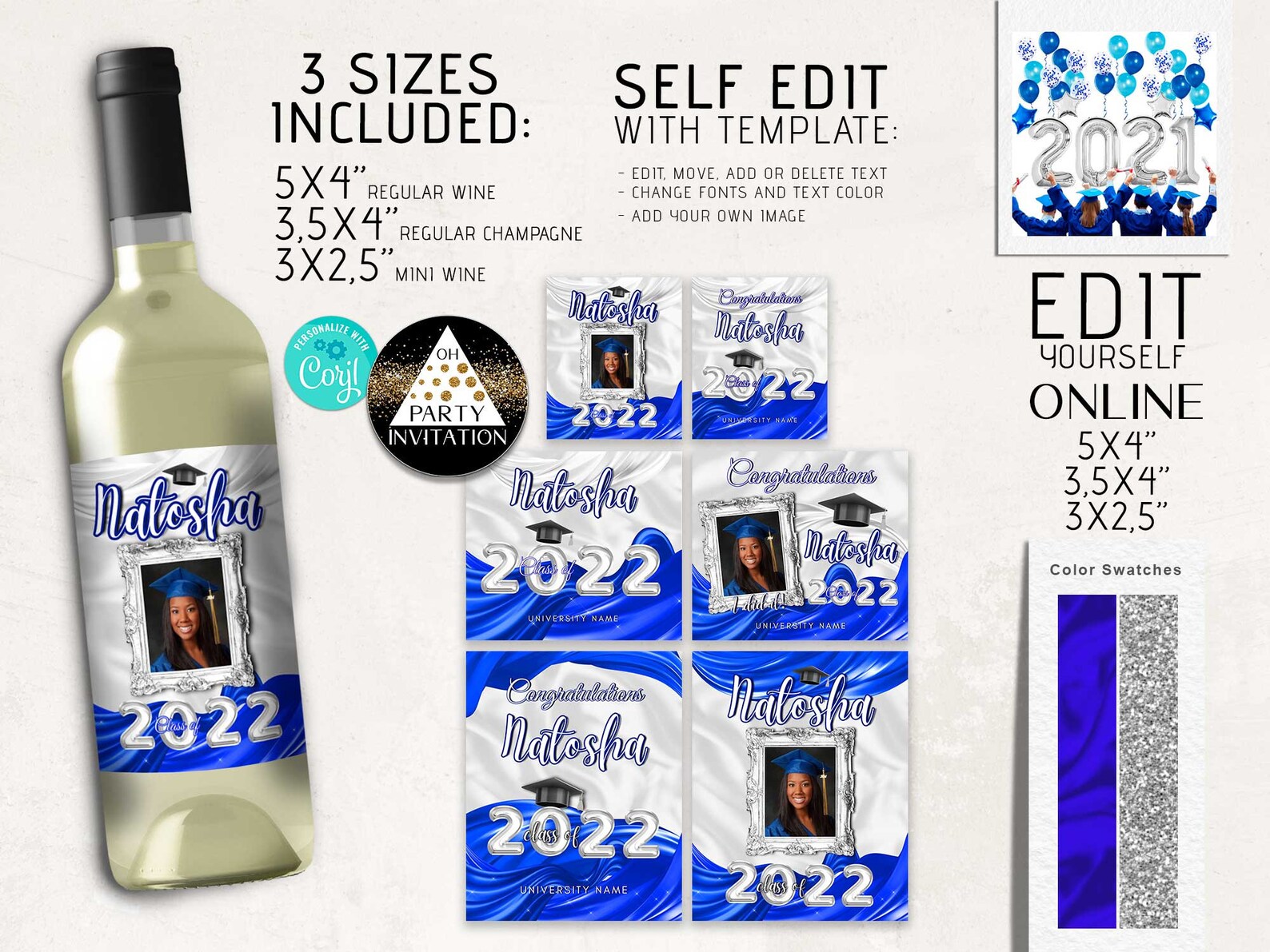 royal blue and white prom