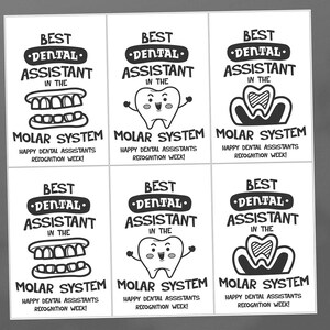 Best Dental Assistant in the Molar System Happy Dental Assistants Recognition Week Printable Tags, Funny Gift Dental Assistant Appreciation