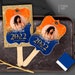 Editable Orange Blue Graduation Fan, Graduation Centerpieces Party ...