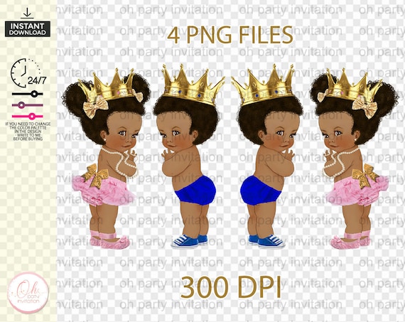 Download Gender Reveal Dark Tone Prince Princess Baby Boy Ballerina Girl Clipart Instant Download Purple Royal Blue Gold Crown Sneakers Clip Art Art Collectibles
