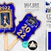 Editable Graduation fans royal blue gold Centerpiece Graduation photo booth navy party decorations favors 2022 Girl Boy Corjl DIY ANY YEAR 