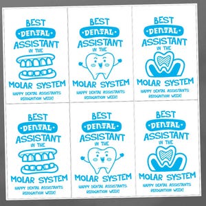 Best Dental Assistant in the Molar System Happy Dental Assistants Recognition Week Printable Tags, Funny Gift Dental Assistant Appreciation