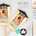 Editable Gold Graduation fans for girl with photo, Centerpiece Graduation booth party decorations favors 2022 Girl Boy Corjl DIY ANY YEAR 