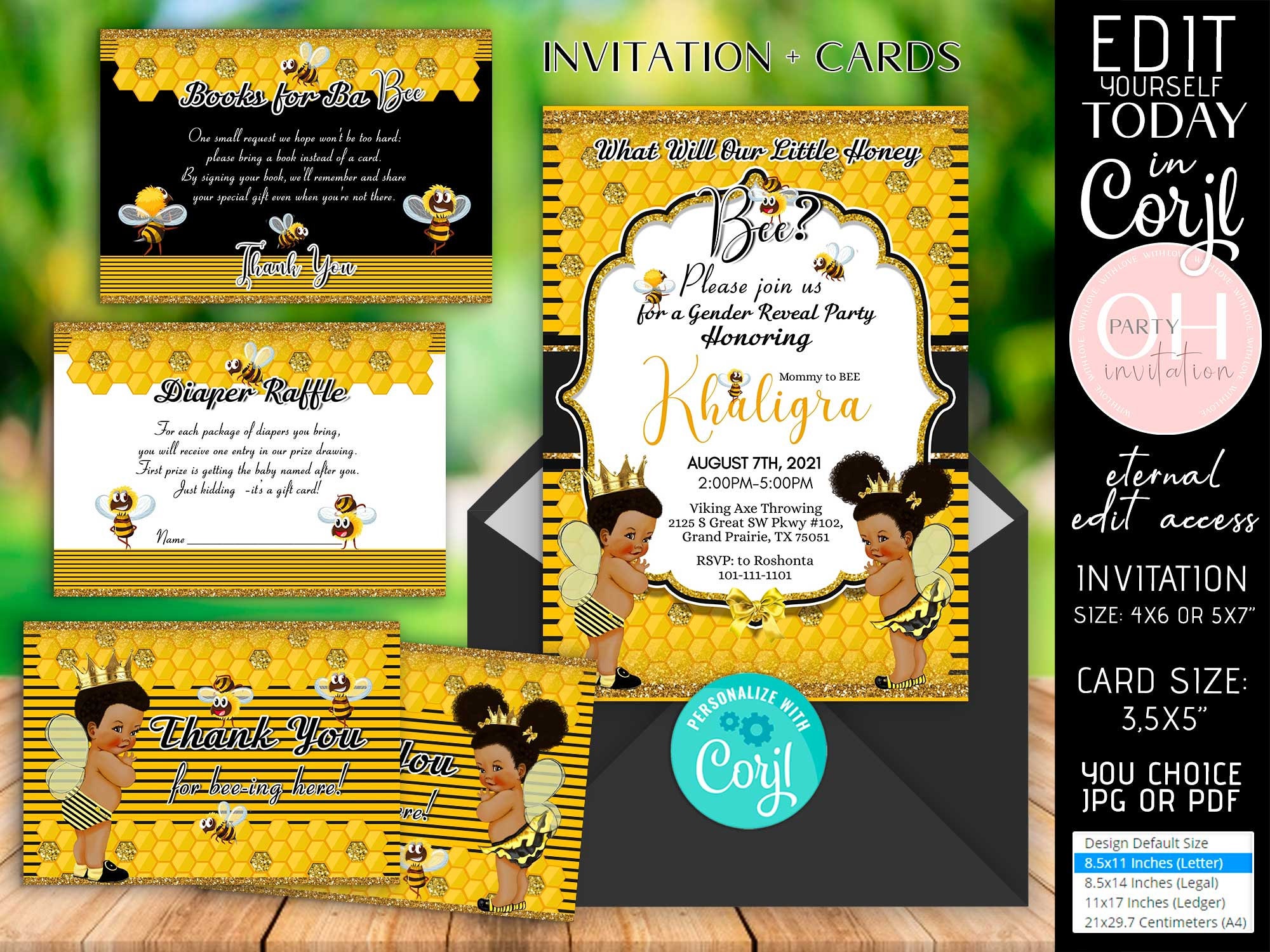 Editable Bee Gender Reveal Invitation Editable Cards Honey Etsy Israel Editable Bee Gender Reveal Invitation Editable Cards Honey Etsy Israel