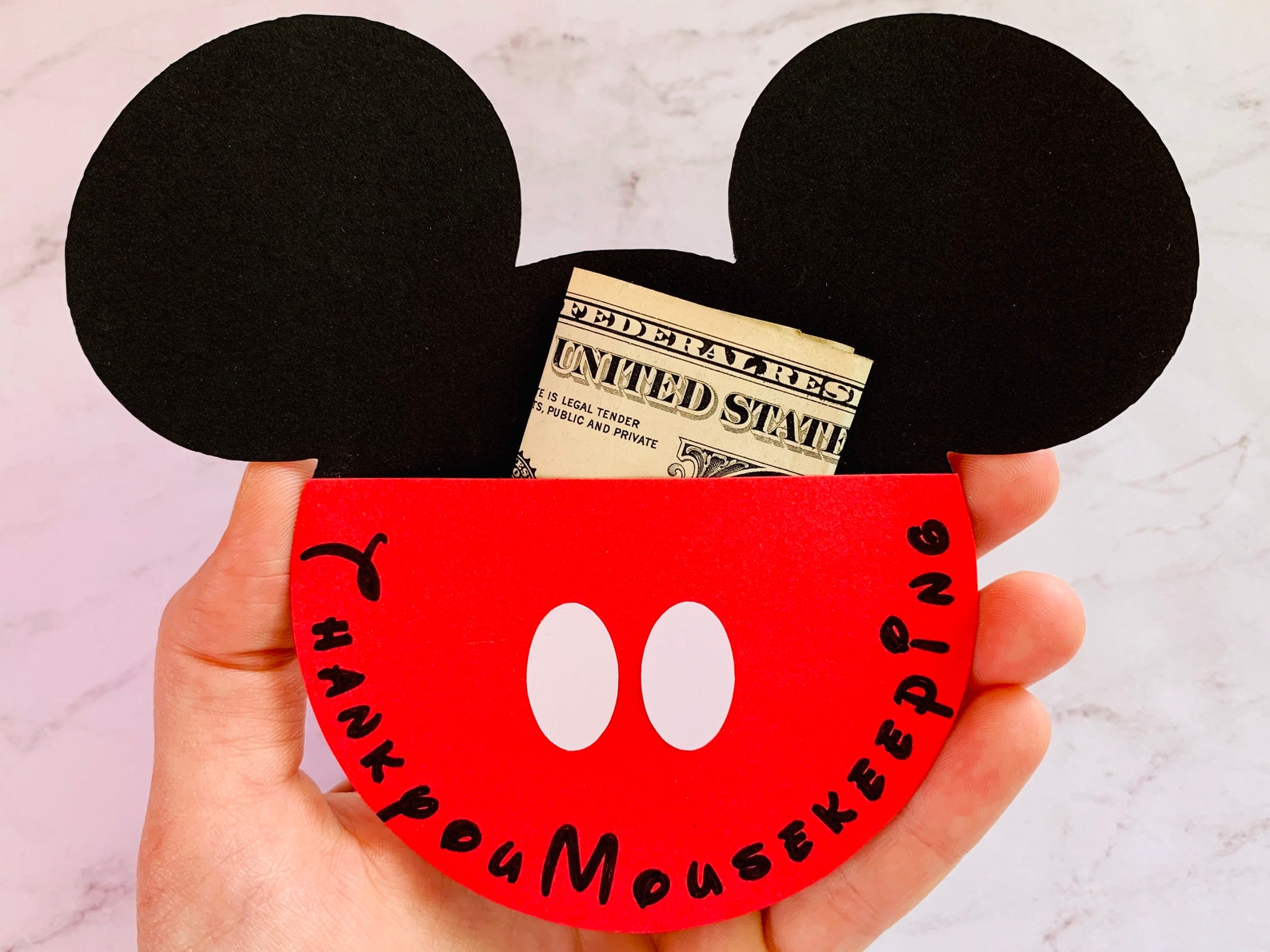 Disney Inspired Mickey Mouse Gratuity Envelope Mousekeeping | Etsy