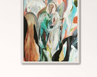 Figure 1 colorful abstract original art print