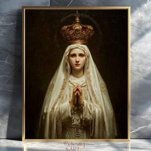 Our Lady of Fatima Art Print: Catholic Virgin Mary, Religious Home Decor (Digital Download)