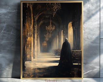 Gothic Dracula Kunstdruck: Geisterschloss, Dark Academia (Digitaler Download)