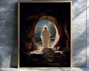 Resurrected Jesus Christian Easter Wall Art (Digital Download)